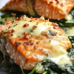 Creamy Baked Salmon with Spinach and Mozzarella 4 Creamy Baked Salmon with Spinach and Mozzarella