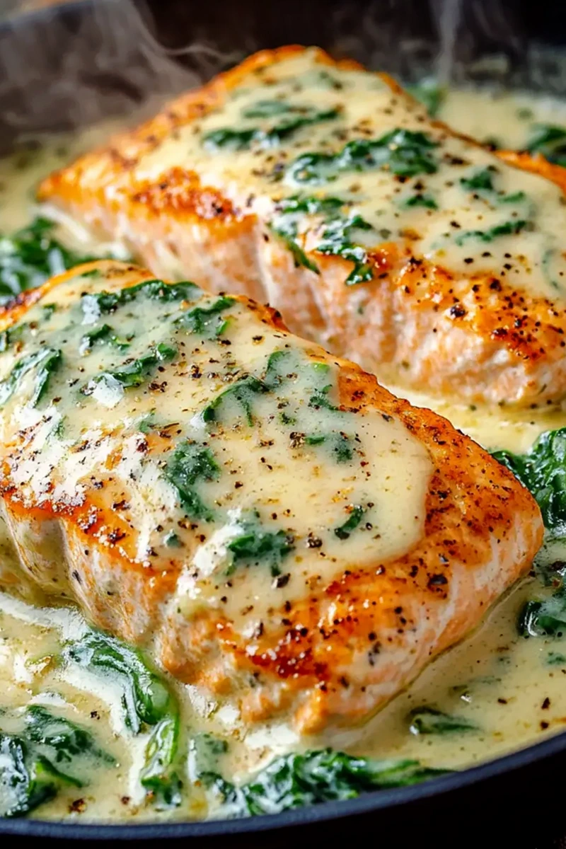 26-Minute Creamy Spinach Salmon 3 Recipe image