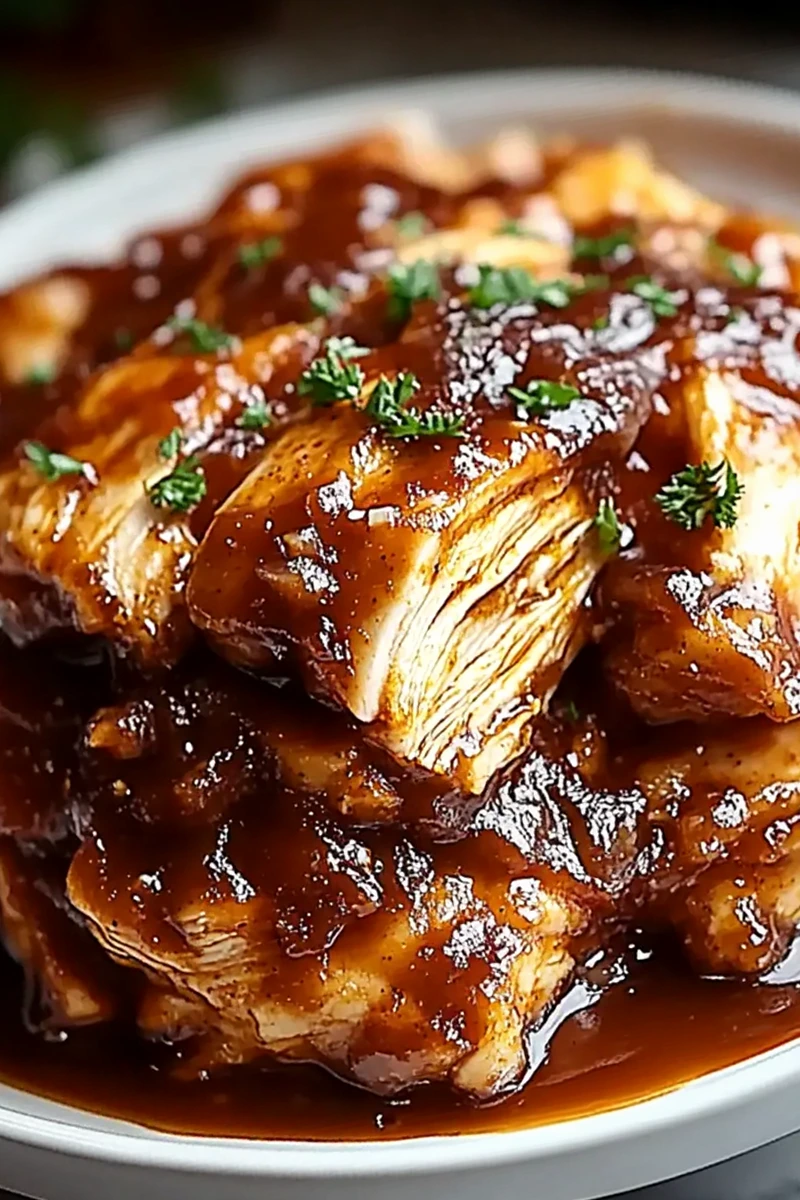 Slow Cooker Savory BBQ Chicken 3 Recipe image