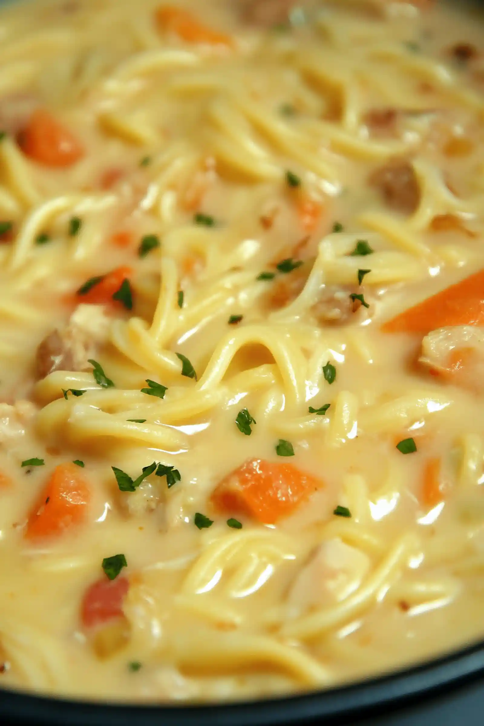 Creamy Crack Chicken Noodle Soup 3 Recipe image