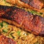 One-Pan Creamy Cajun Salmon Orzo 4 One-Pan Creamy Cajun Salmon Orzo