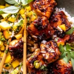 Honey Ginger Glazed Salmon Bowls with Fruit Salsa 4 Honey Ginger Glazed Salmon Bowls with Fruit Salsa