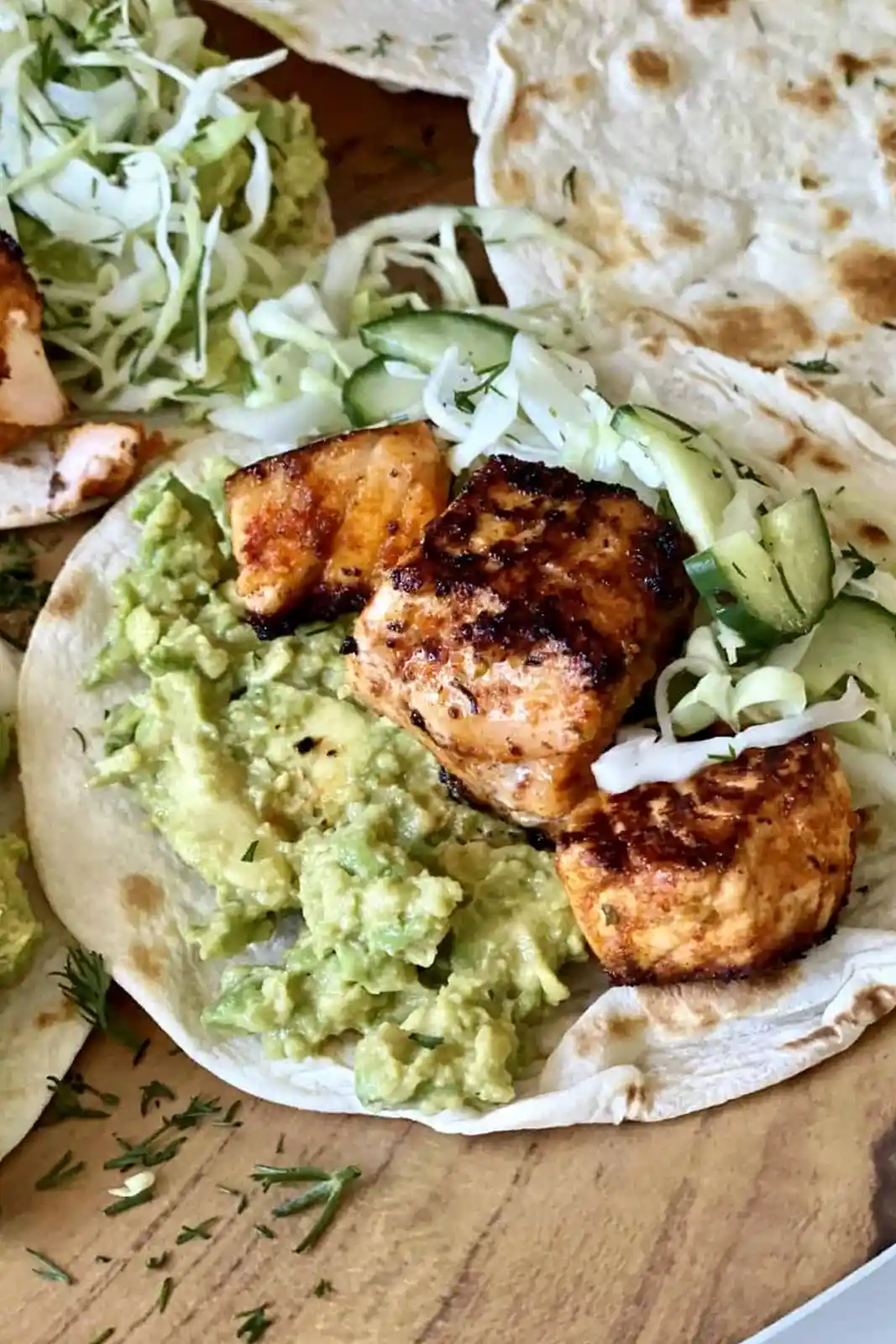 Crispy Salmon Tacos 3 Recipe image