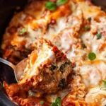 Slow Cooker Vegetarian Lasagna with Spinach and Mushrooms 4 Slow Cooker Vegetarian Lasagna with Spinach and Mushrooms