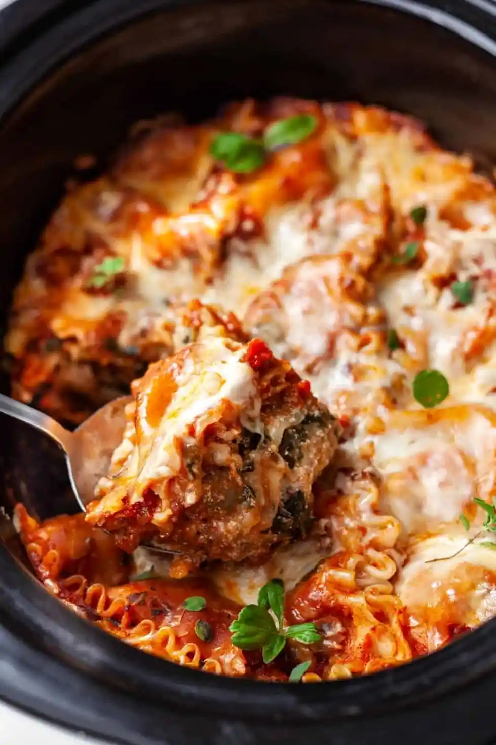 Slow Cooker Vegetarian Lasagna with Spinach and Mushrooms 3 Recipe image