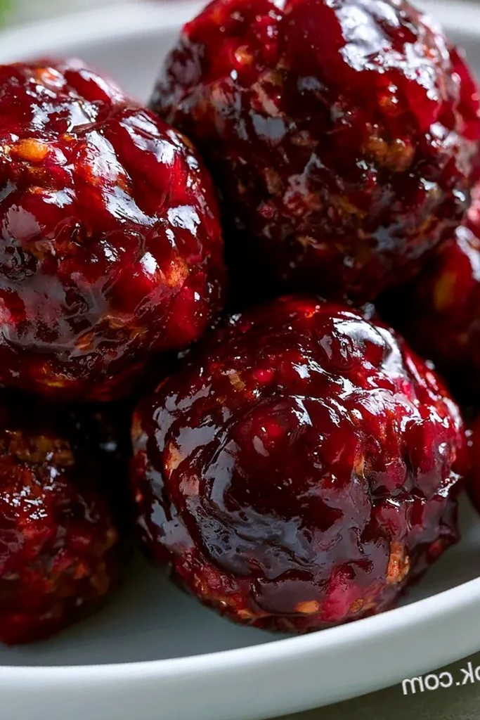 Slow Cooker Cranberry Glazed Meatballs 3 Recipe image