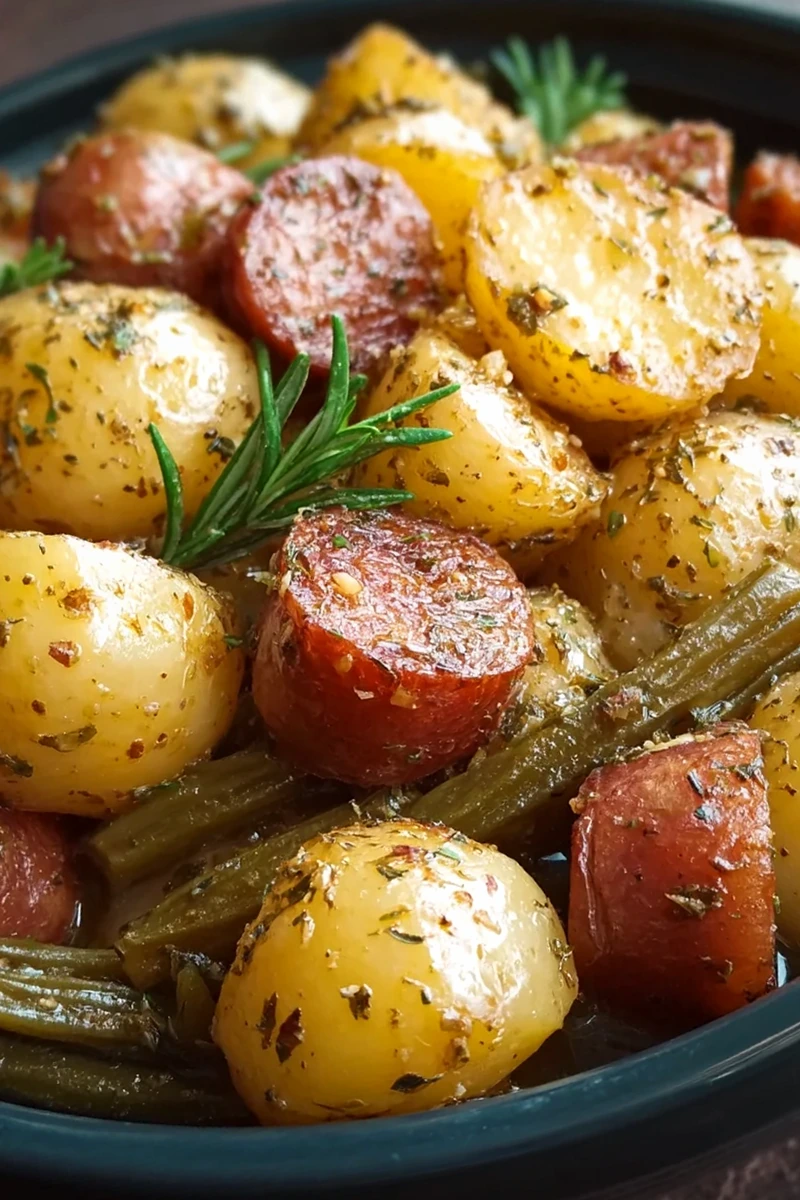 Hearty Slow Cooker Beef Sausage and Potato Casserole 3 Recipe image