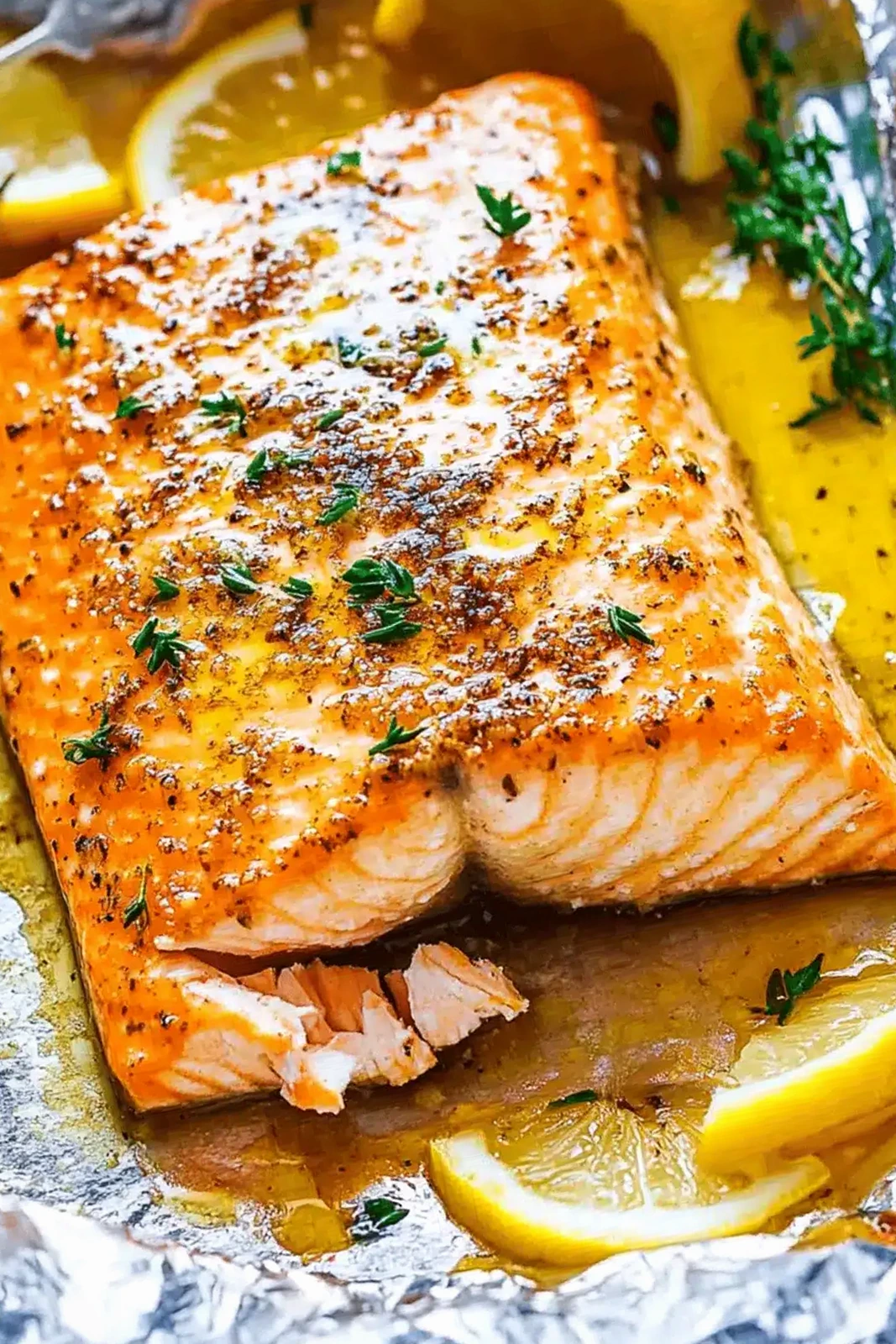 Quick Sheet Pan Lemon Garlic Butter Salmon 3 Recipe image