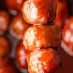 Slow Cooker BBQ Grape Jelly Meatballs 4 Slow Cooker BBQ Grape Jelly Meatballs