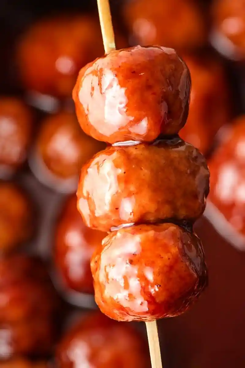 Slow Cooker BBQ Grape Jelly Meatballs 3 Recipe image
