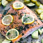 Garlic Butter Sheet Pan Salmon and Veggies 4 Garlic Butter Sheet Pan Salmon and Veggies