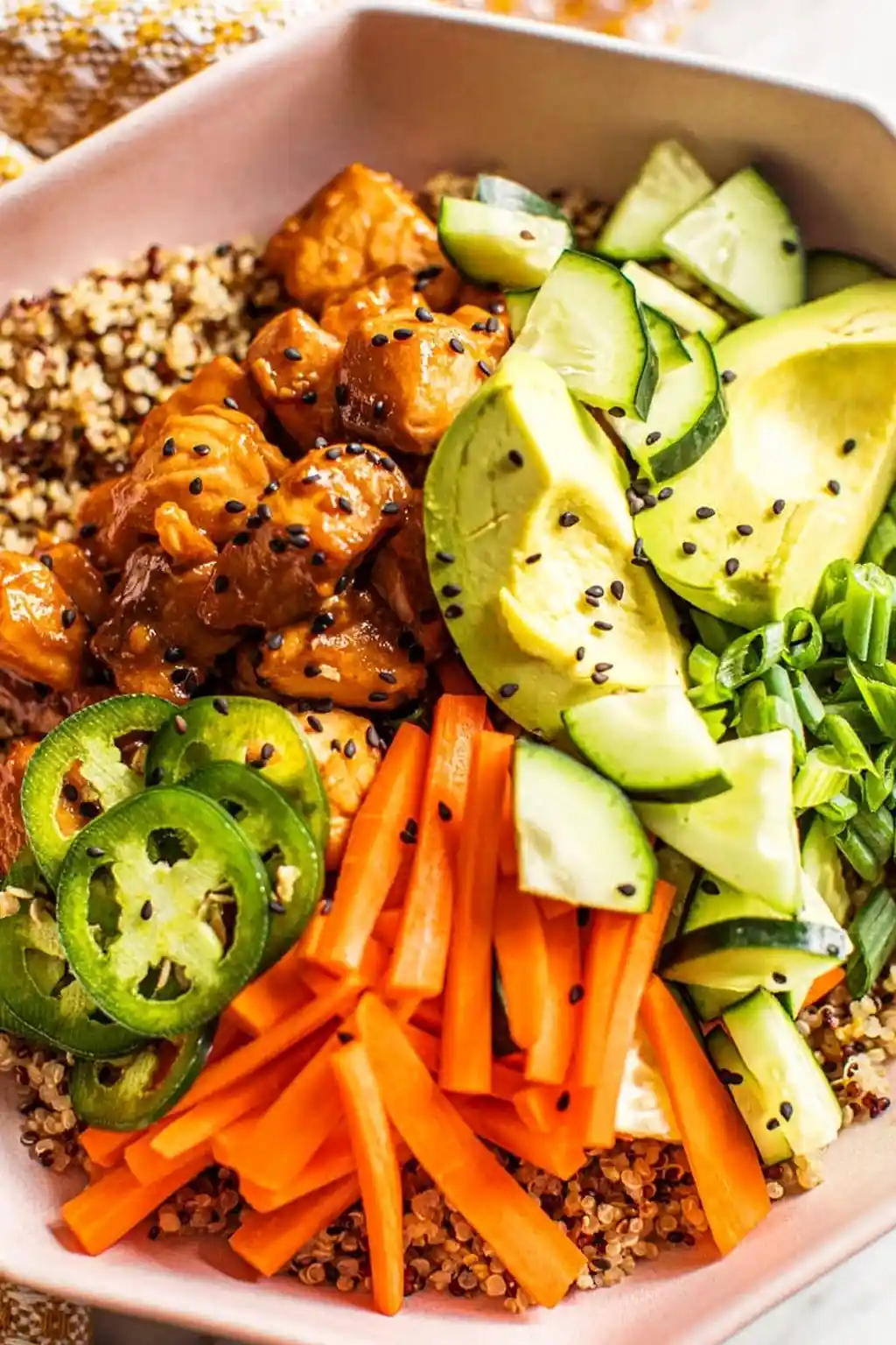 Healthy Salmon Quinoa Bowl 3 Recipe image