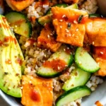 Honey Sriracha Roasted Salmon Rice Bowls 4 Honey Sriracha Roasted Salmon Rice Bowls