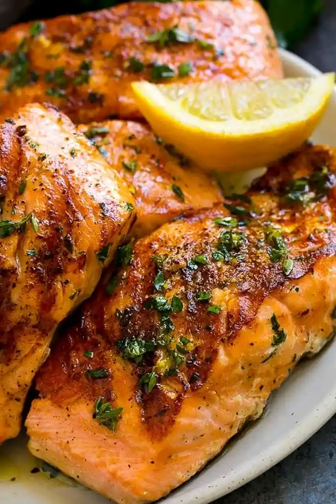 Garlic and Herb Marinated Salmon 3 Recipe image