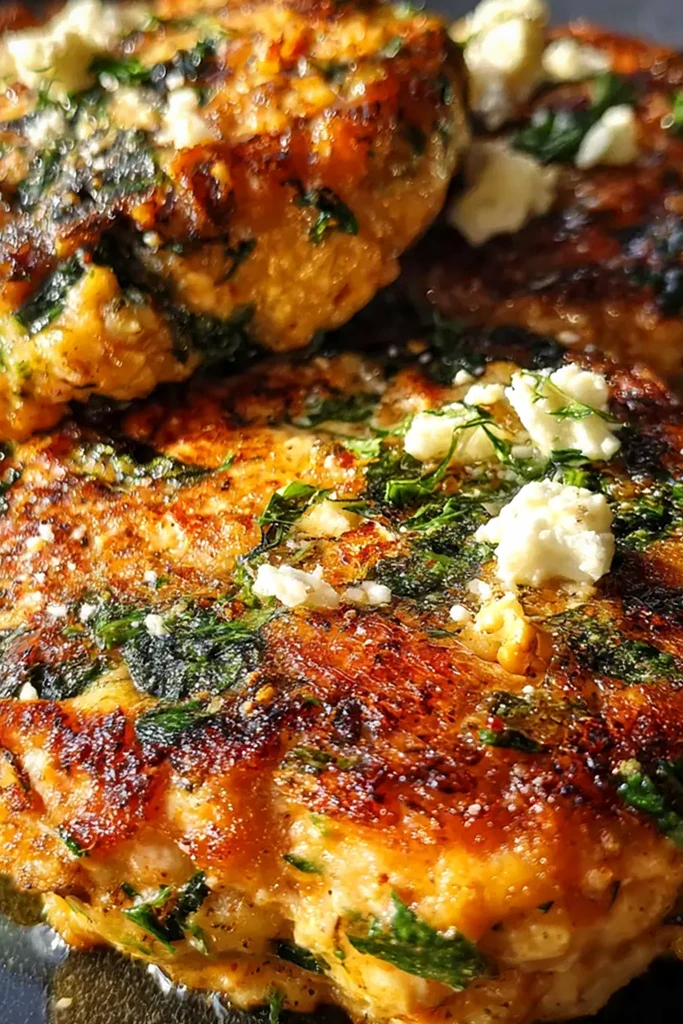 Flavorful Mediterranean Salmon Spinach Patties 3 Recipe image