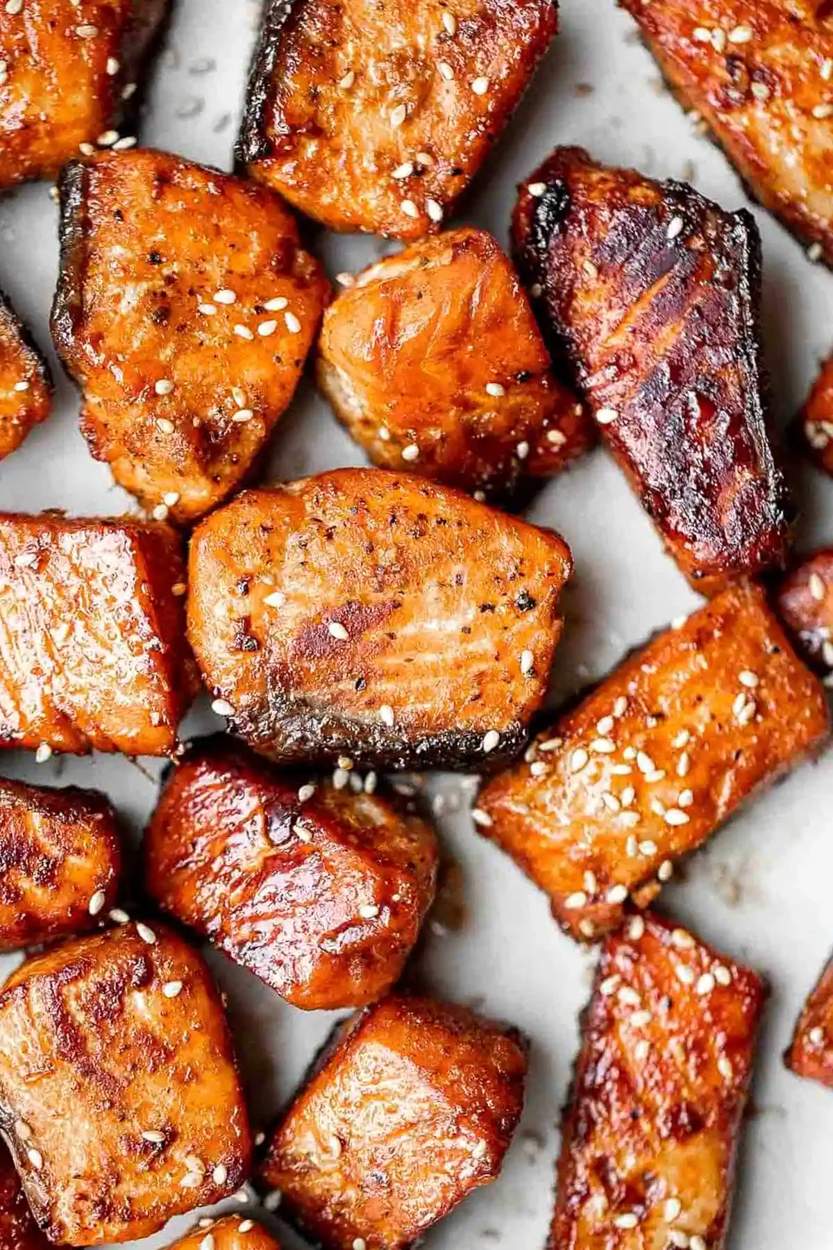 Sticky Glazed Salmon Bites 3 Recipe image