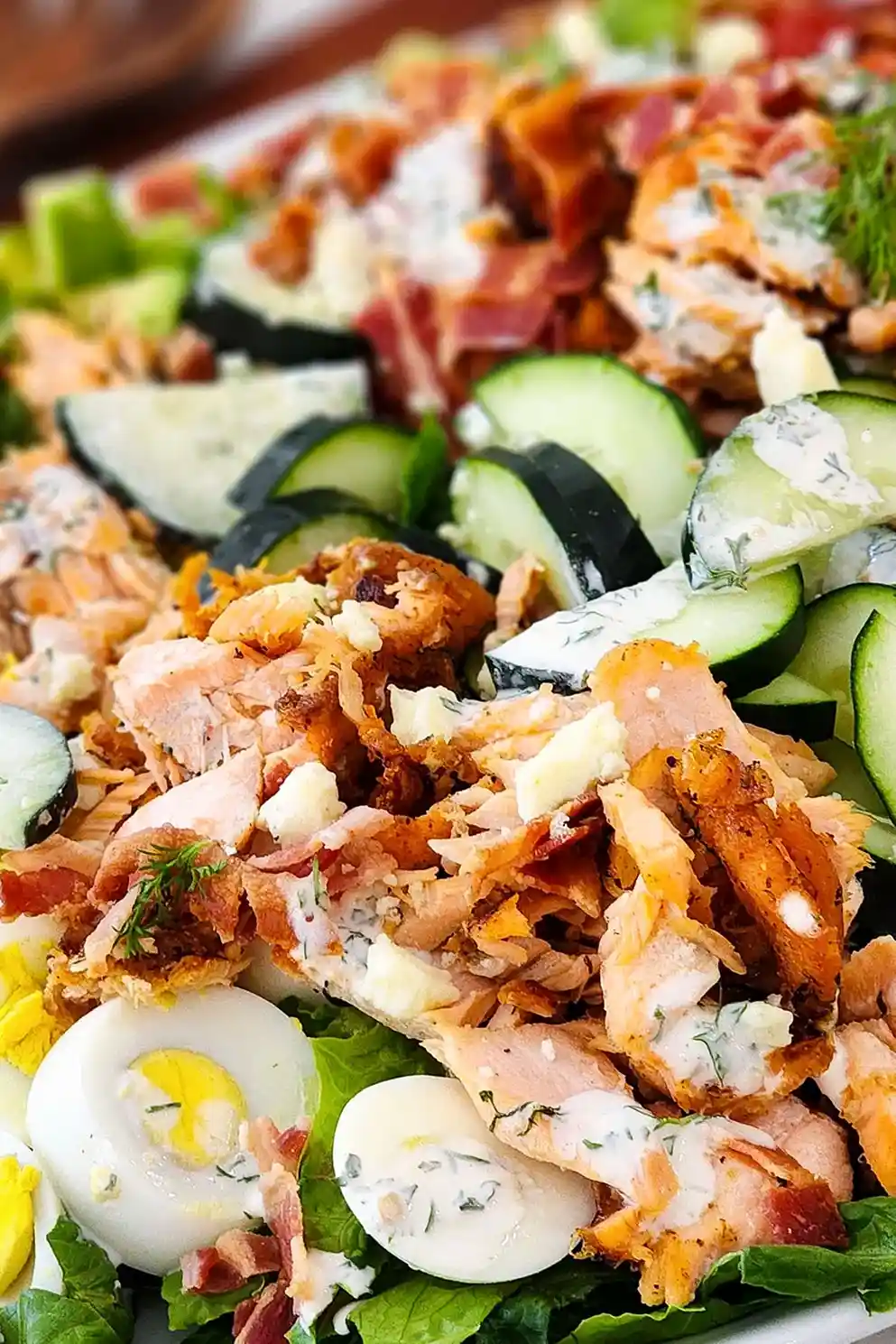 Salmon Cobb Salad with Creamy Dill Dressing 3 Recipe image