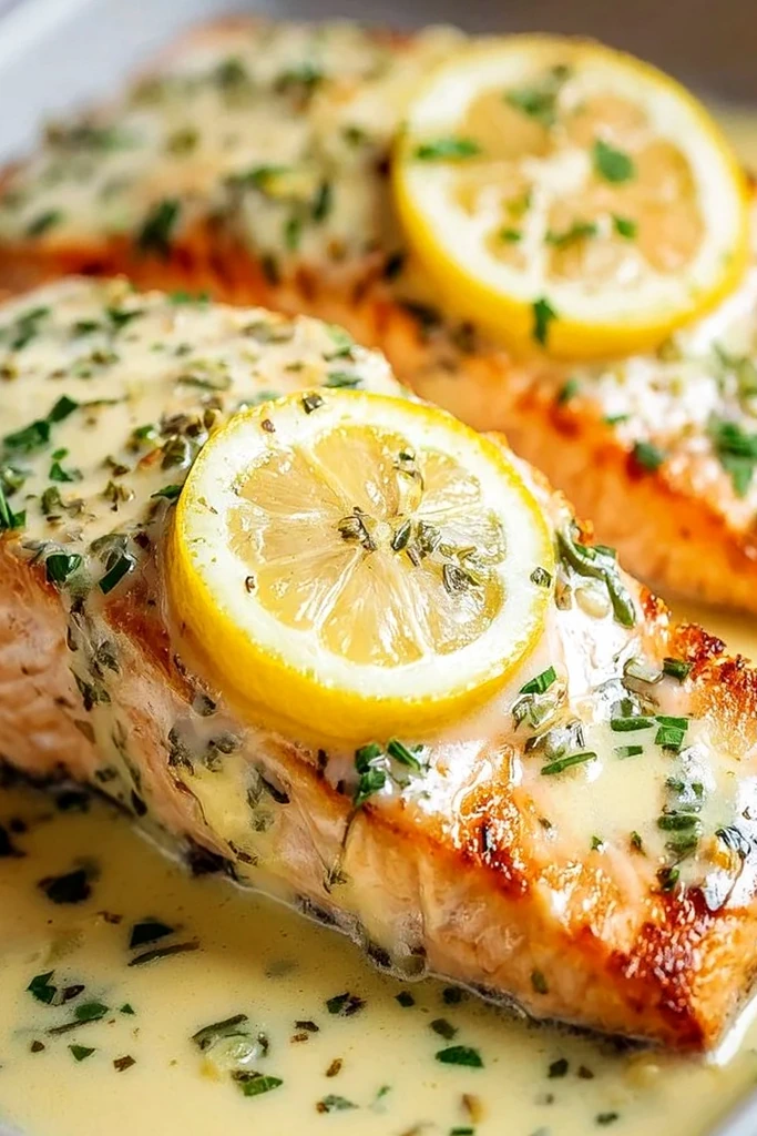 Creamy Lemon Butter Baked Salmon Fillets 3 Recipe image