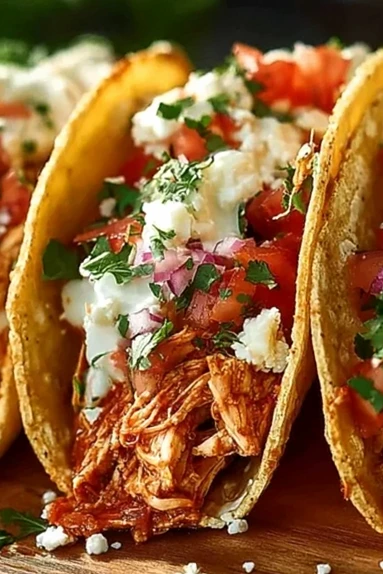 Easy Slow Cooker Shredded Chicken Tacos 3 Recipe image