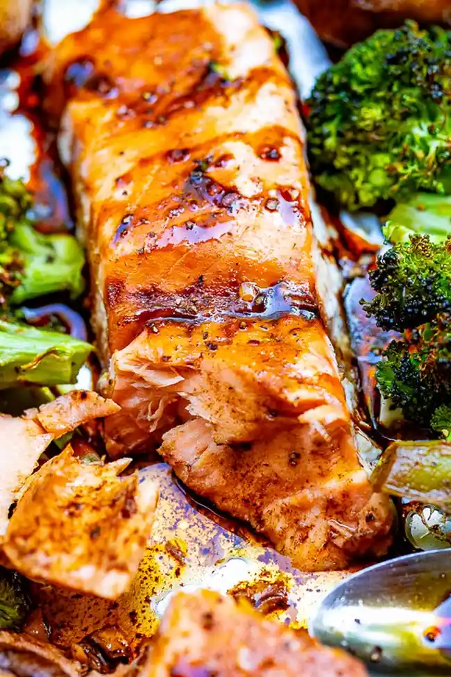 Sheet Pan Balsamic Glazed Salmon and Vegetables 3 Recipe image