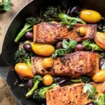 Sicilian Style Salmon with Garlic Broccoli and Tomatoes 4 Sicilian Style Salmon with Garlic Broccoli and Tomatoes