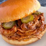 Slow Cooker Hot Honey BBQ Chicken Sandwiches 4 Slow Cooker Hot Honey BBQ Chicken Sandwiches