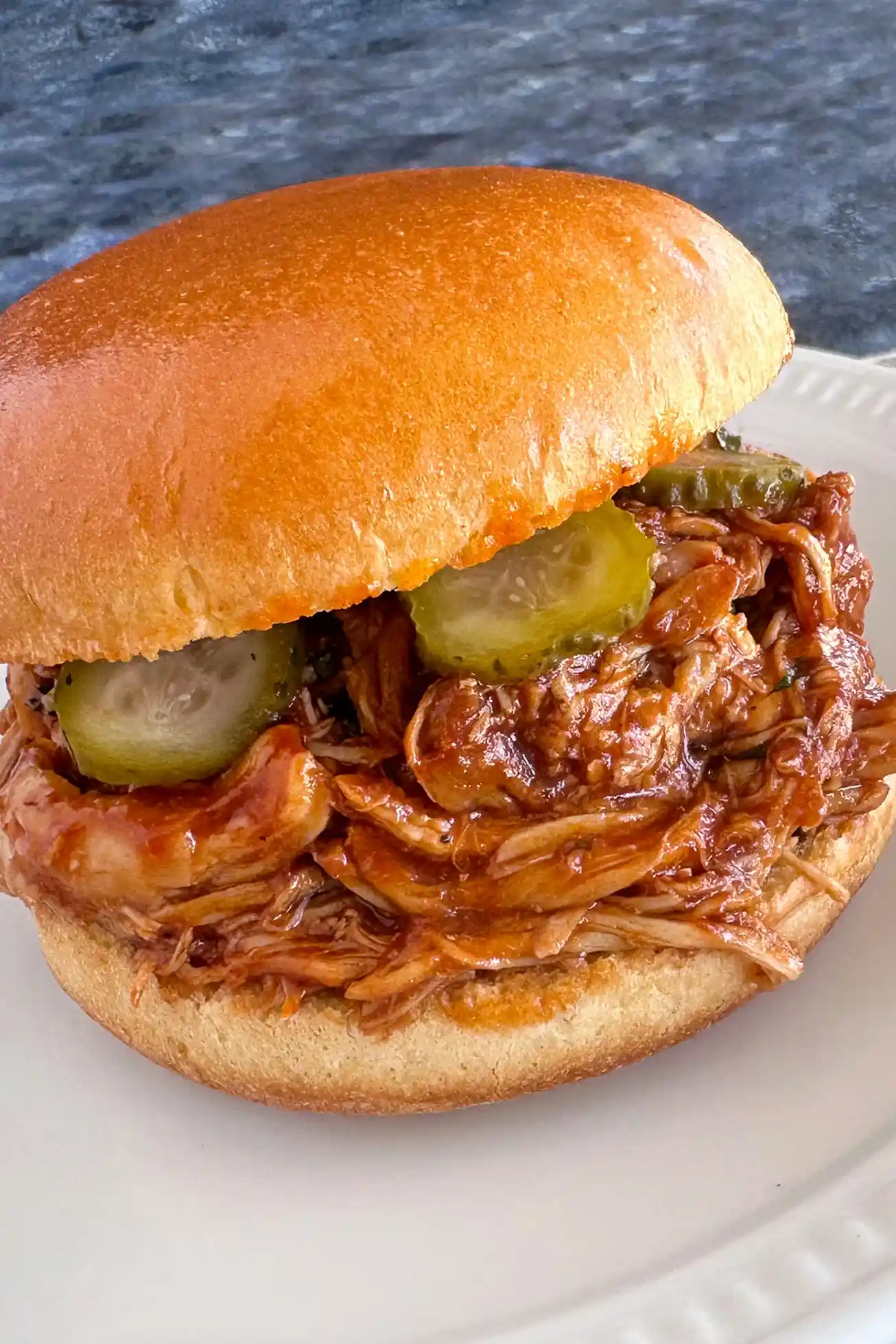 Slow Cooker Hot Honey BBQ Chicken Sandwiches 3 Recipe image