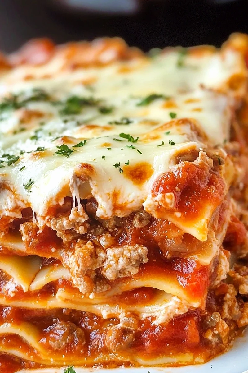 Easy Slow Cooker Beef Lasagna 3 Recipe image