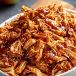 Slow Cooker Shredded Apple BBQ Chicken 4 Slow Cooker Shredded Apple BBQ Chicken