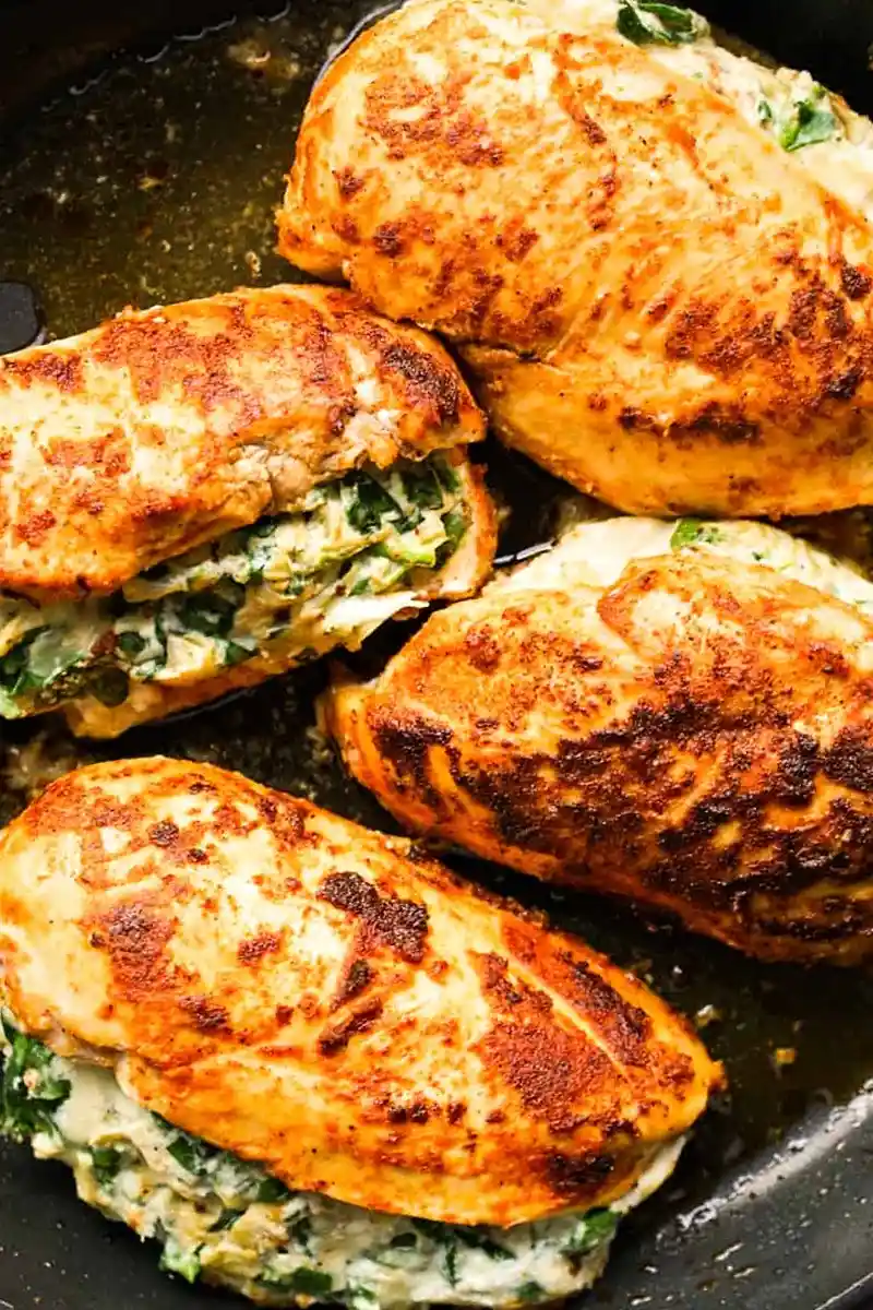 Creamy Spinach and Artichoke Stuffed Chicken Breasts 3 Recipe image