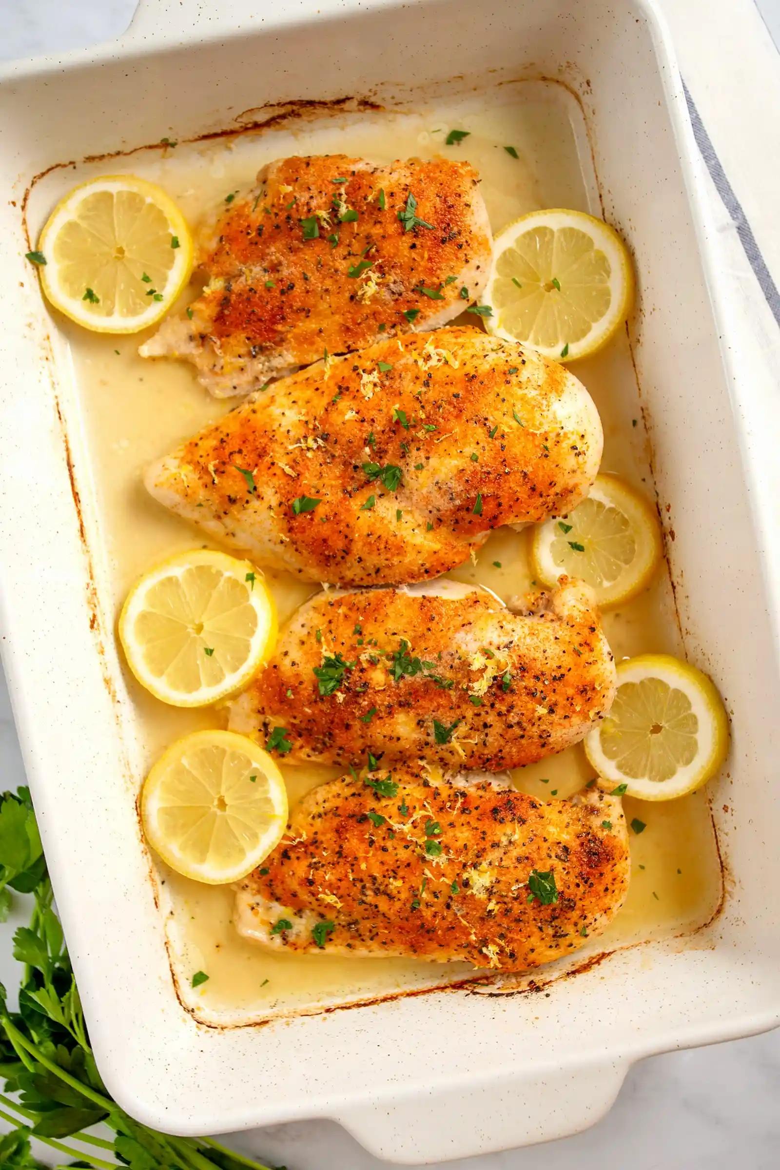 Baked Garlic Lemon Pepper Chicken 3 Recipe image