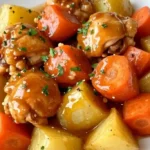 Slow Cooker Honey Garlic Chicken with Carrots and Potatoes 4 Slow Cooker Honey Garlic Chicken with Carrots and Potatoes