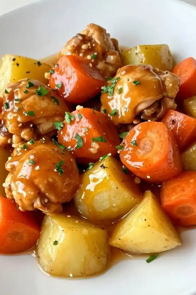 Slow Cooker Honey Garlic Chicken with Carrots and Potatoes 3 Slow Cooker Honey Garlic Chicken with Carrots and Potatoes