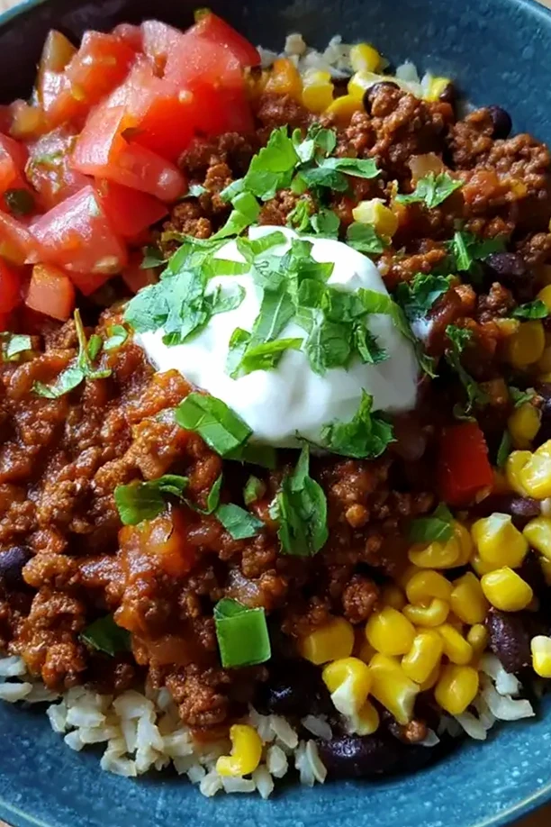 Beef Burrito Bowls 3 Beef Burrito Bowls