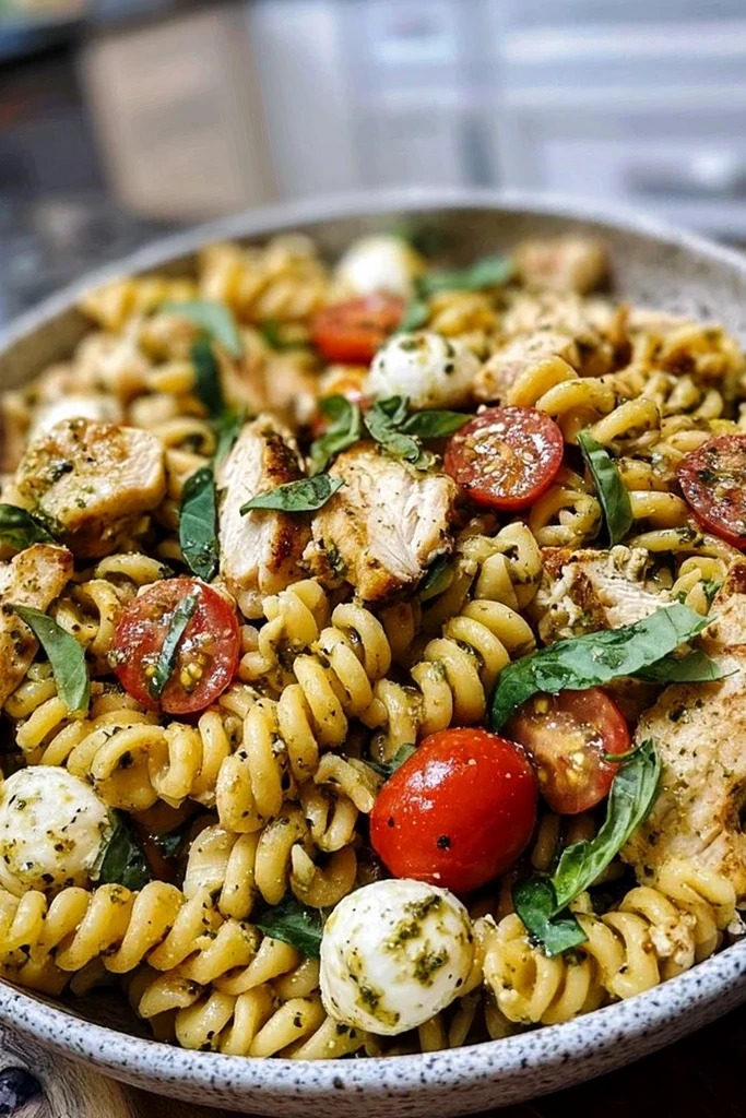 Chicken Caprese Pasta Salad 3 Chicken Caprese Pasta Salad