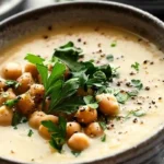 Velvety Garlic Chickpea Soup 4 Velvety Garlic Chickpea Soup