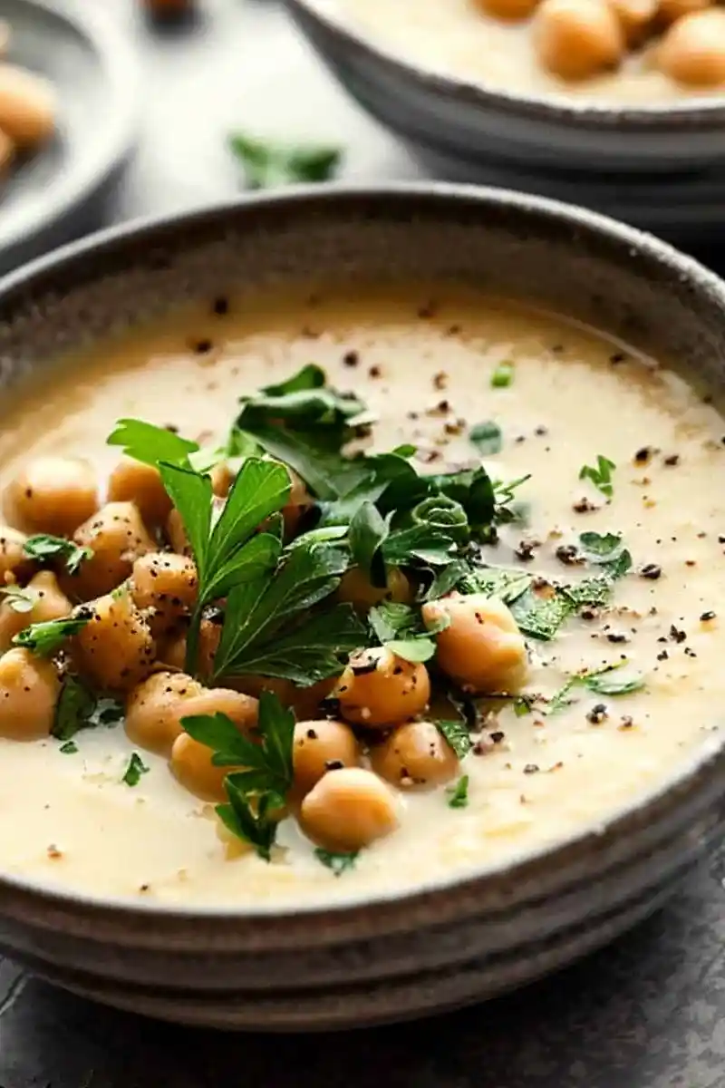 Velvety Garlic Chickpea Soup 3 Velvety Garlic Chickpea Soup