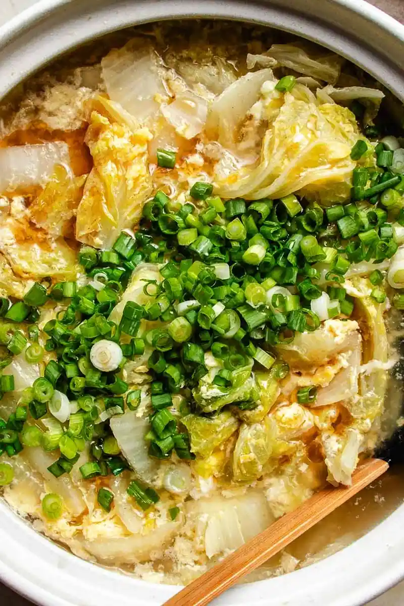 Napa Cabbage Egg Drop Soup 3 Napa Cabbage Egg Drop Soup