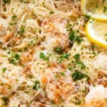 One Pot Breaded Parmesan Shrimp Scampi Pasta 4 One Pot Breaded Parmesan Shrimp Scampi Pasta