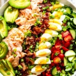 Salmon Cobb Salad with Lemon Garlic Vinaigrette 4 Salmon Cobb Salad with Lemon Garlic Vinaigrette