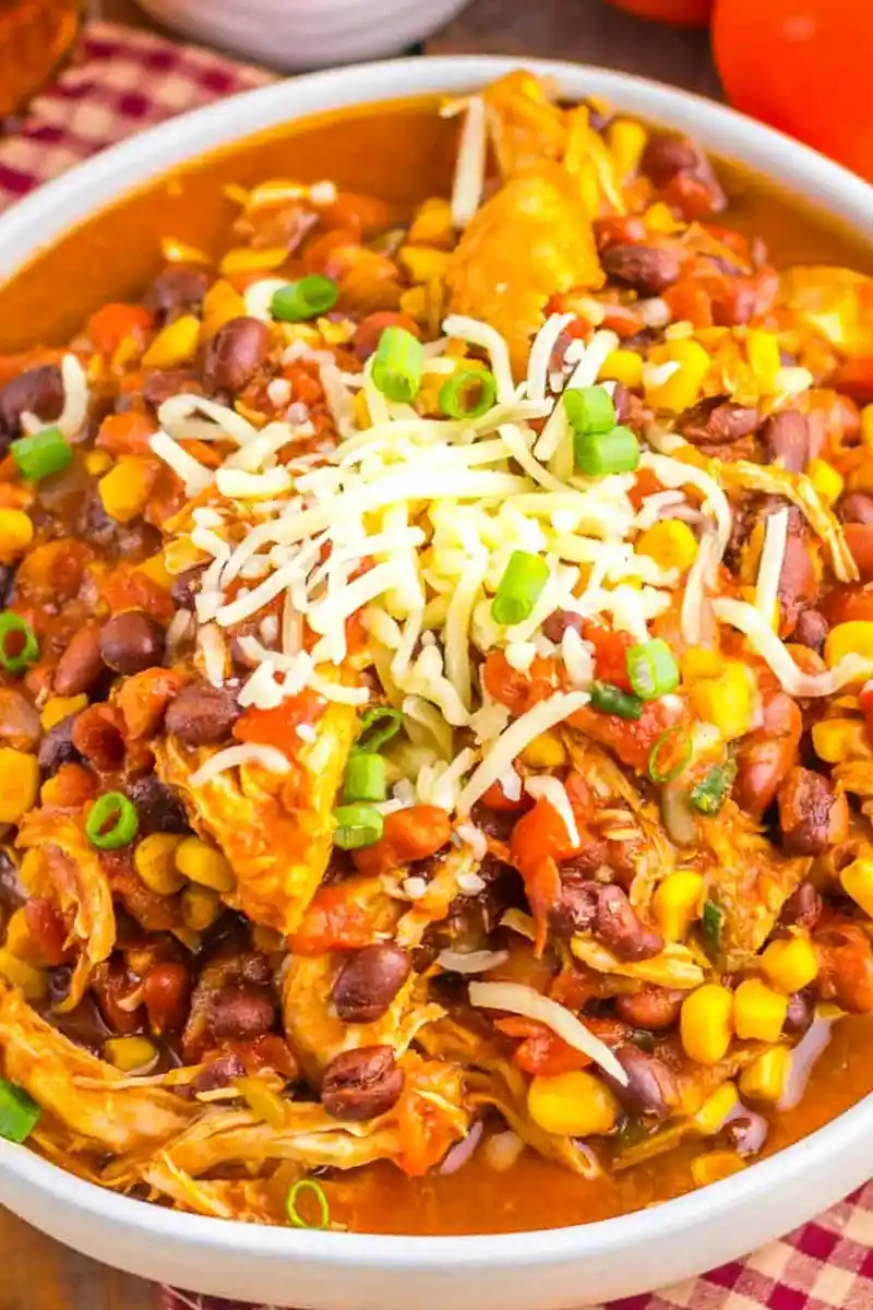 Slow Cooker Chicken Taco Soup 3 Slow Cooker Chicken Taco Soup